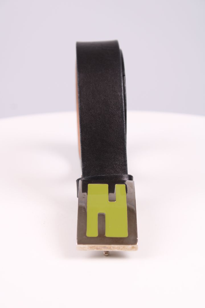 Fendi Green buckle fendi belt black and green 44