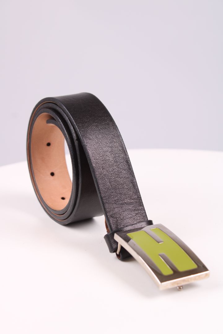 Fendi Green buckle fendi belt black and green 44