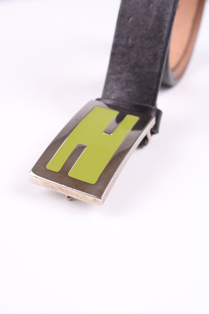 Fendi Green buckle fendi belt black and green 44