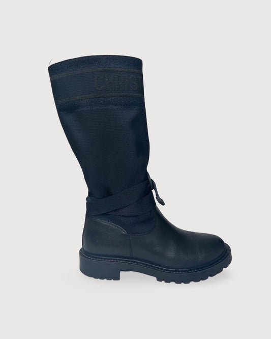 Navy/ Black Christian Dior Boots, 6