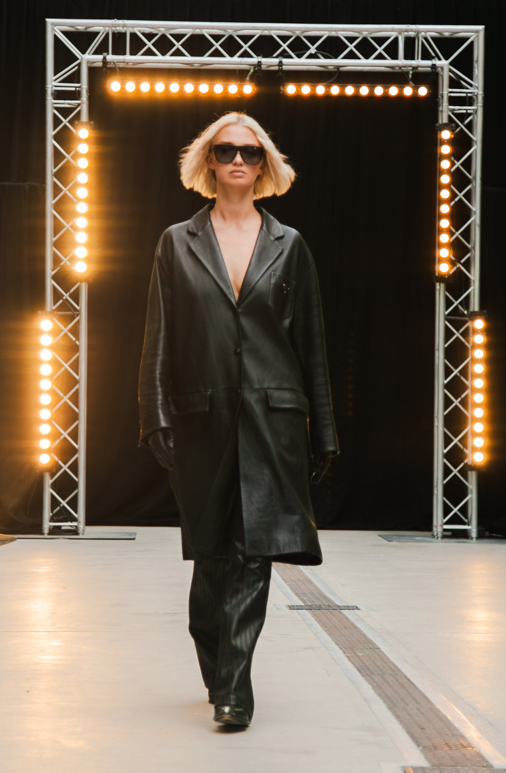 Gucci Tom Ford Leather Trousers Black 42