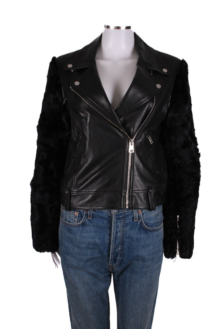 Claudie Pierlot Leather Jacket Black 12