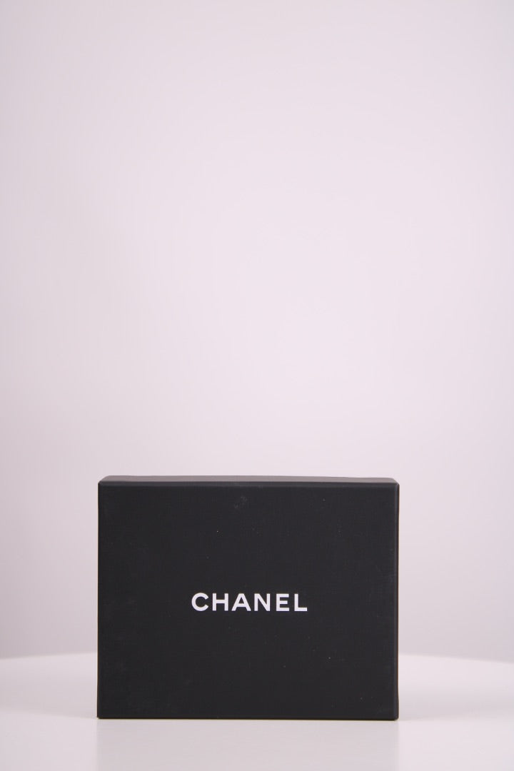 Chanel CC Faux Pearl Crystal Earrings Gold Colour