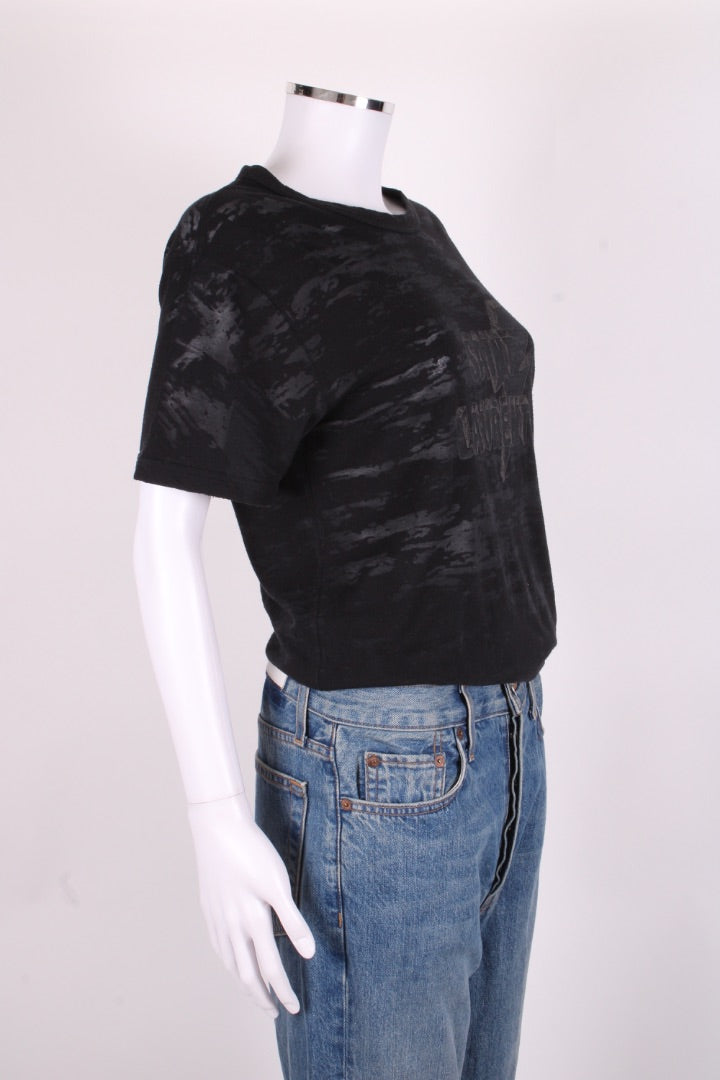 Saint Laurent Lightning Bolt Logo T-shirt Black S