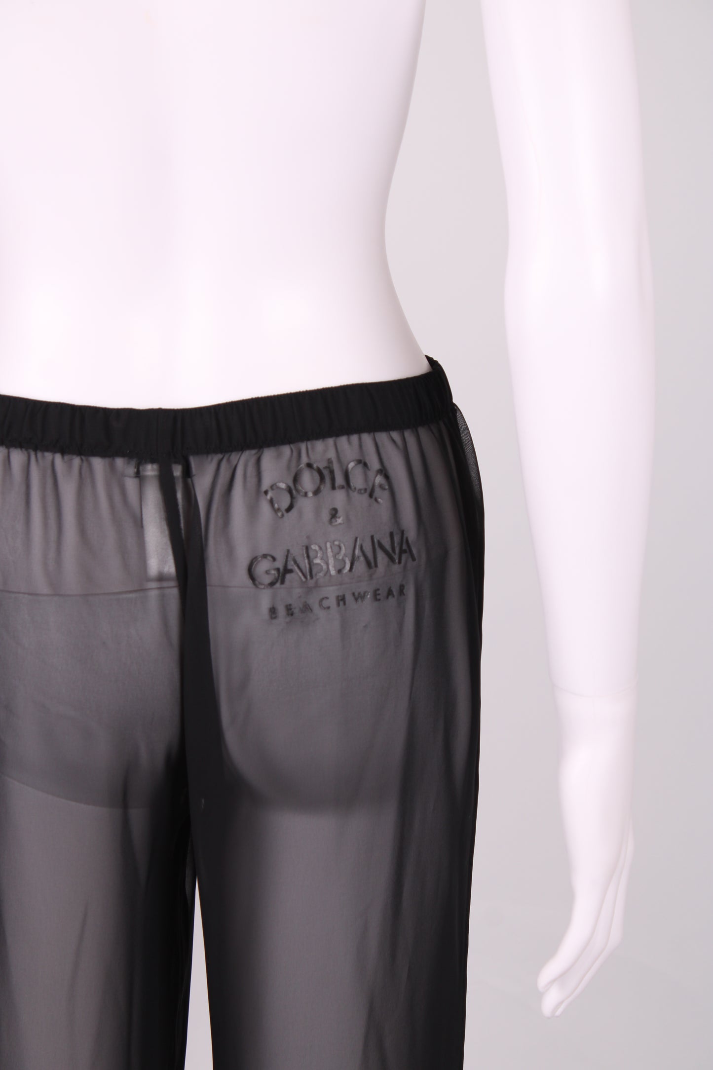 Dolce & Gabbana Sheer Beach Trousers Black S