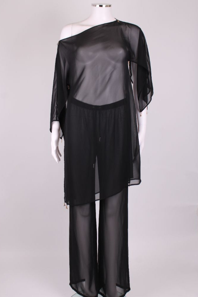 Dolce & Gabbana Beachwear Sheer Beach Cover Dress Black S