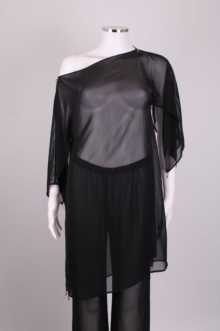 Dolce & Gabbana Beachwear Sheer Beach Cover Dress Black S