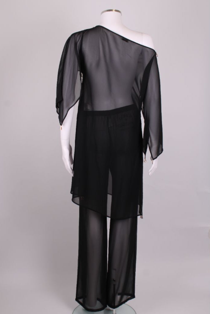 Dolce & Gabbana Beachwear Sheer Beach Cover Dress Black S