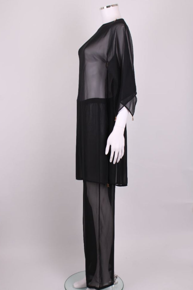 Dolce & Gabbana Beachwear Sheer Beach Cover Dress Black S