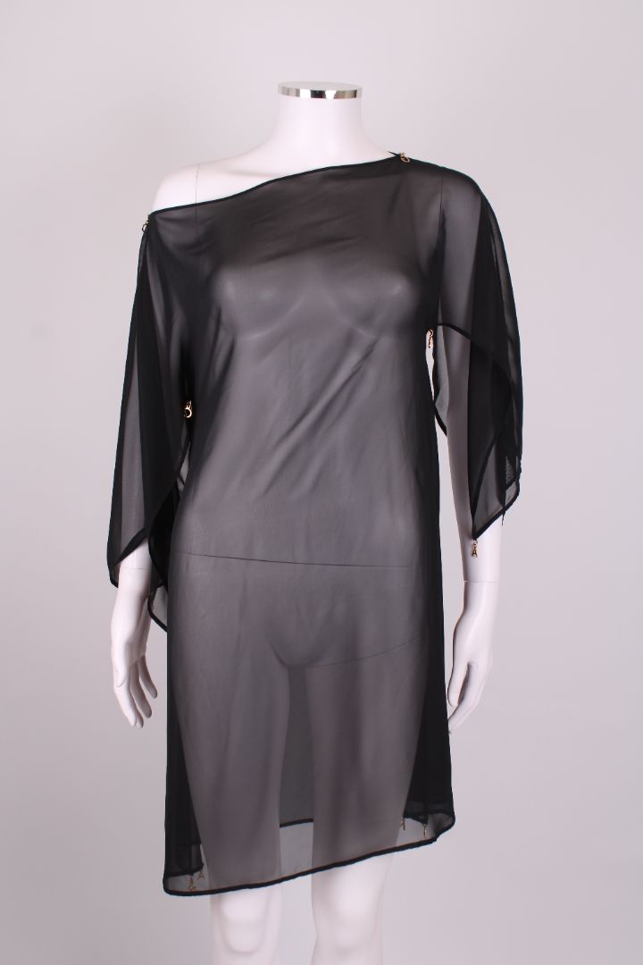 Dolce & Gabbana Beachwear Sheer Beach Cover Dress Black S