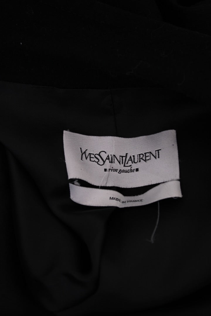 YvesSaintLaurent Wool Military Wool Coat Black FR40