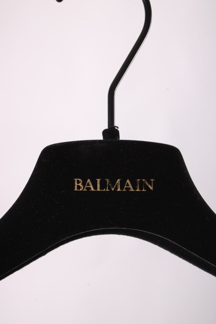 Balmain Silver Button Blazer Black 8