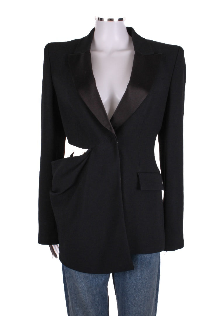 Versace Cut Out Side Blazer Black 12