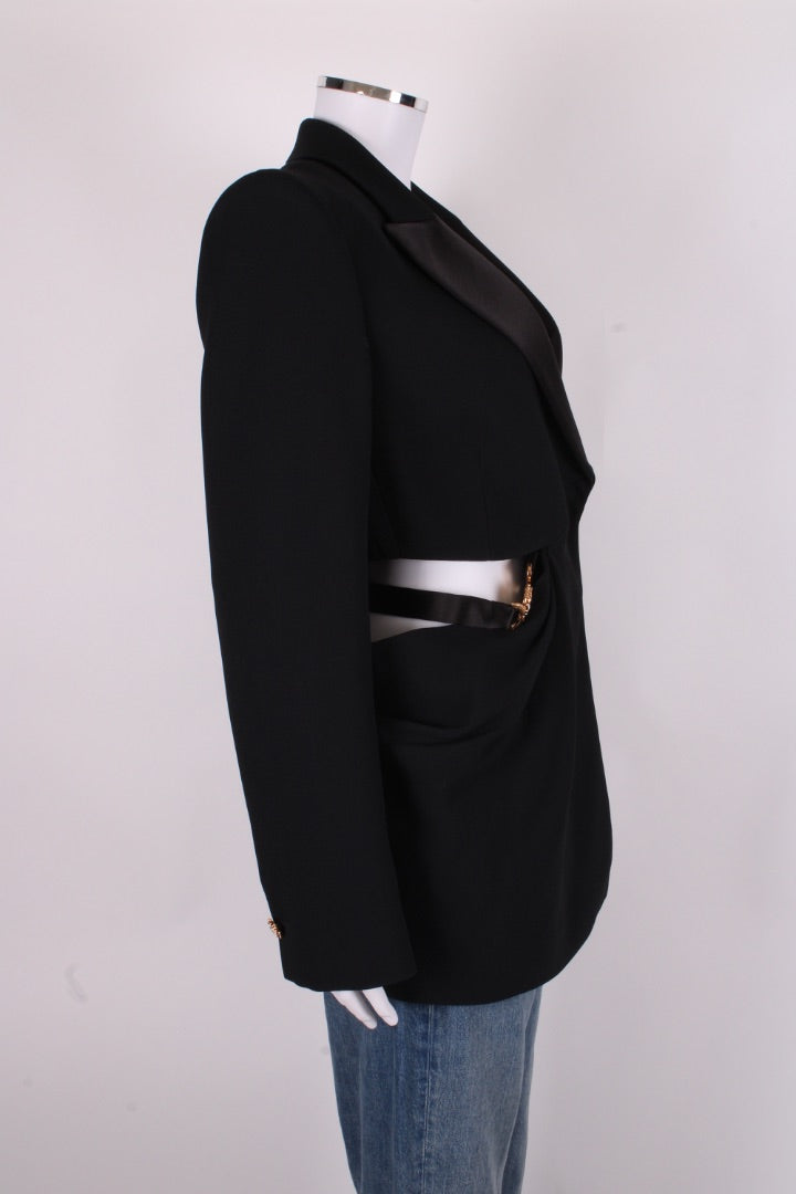 Versace Cut Out Side Blazer Black 12