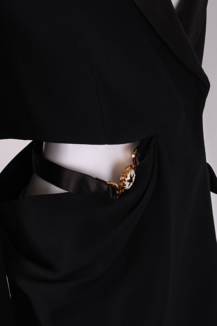 Versace Cut Out Side Blazer Black 12