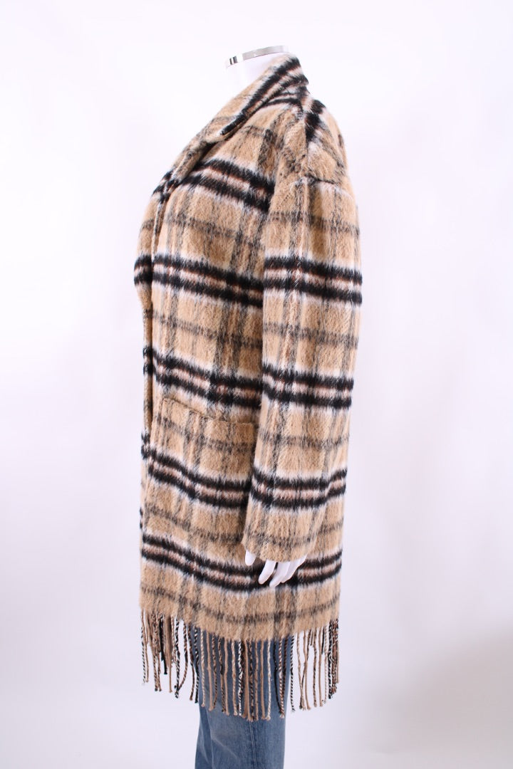 Pinko Tassel Coat Beige 12