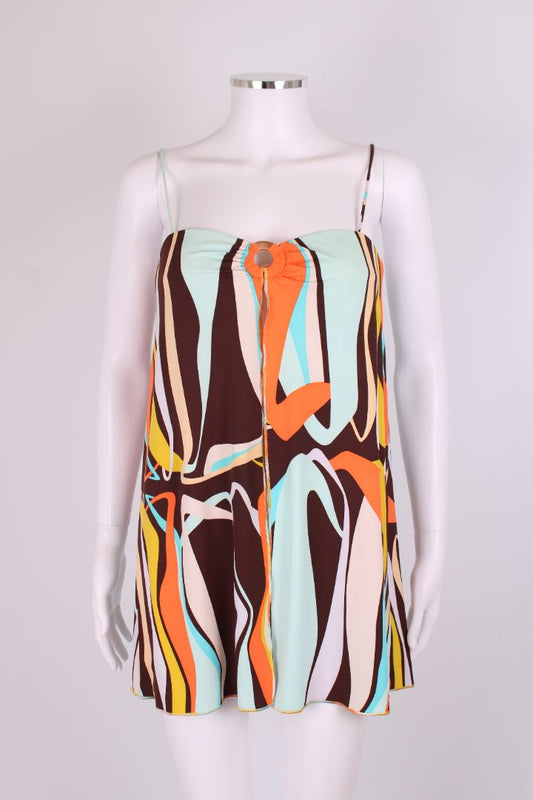 Missoni Mare S/S Swirl Print Top Mint/ Orange S