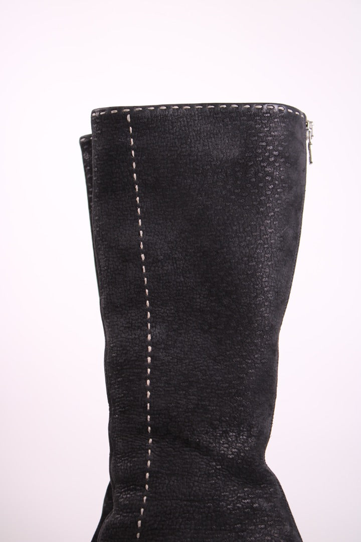 Prada 3/4 Bow Boots Black 39