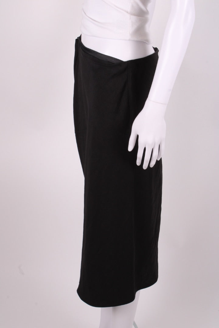 Versace Medusa Cut Out Draped Skirt Black 10