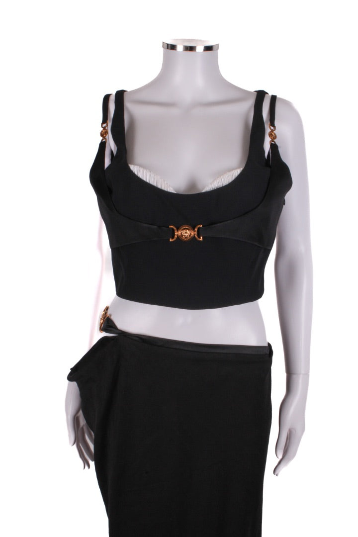 Versace Medusa Hardweare Crop Top Black 12