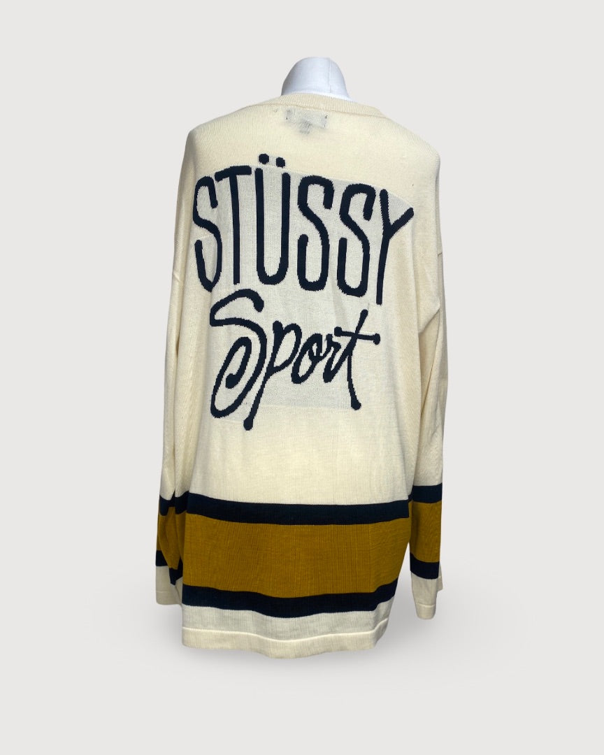 Cream Stussy Jumper, L