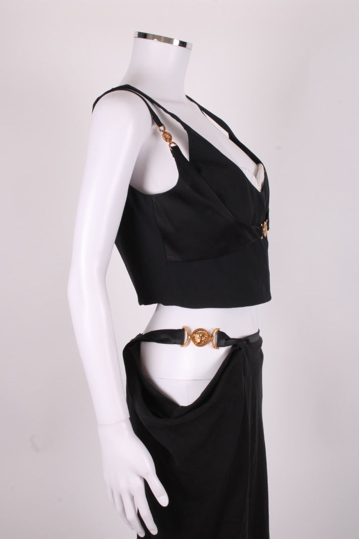 Versace Medusa Hardweare Crop Top Black 12