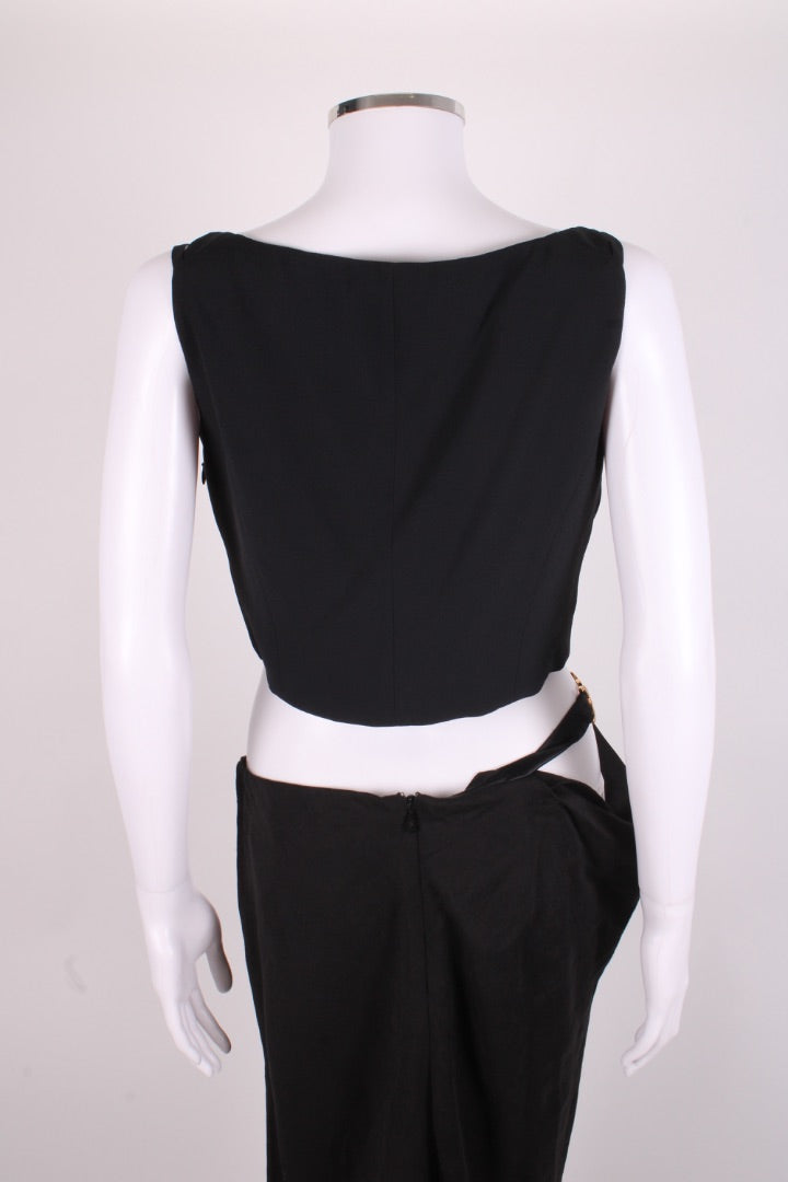 Versace Medusa Hardweare Crop Top Black 12