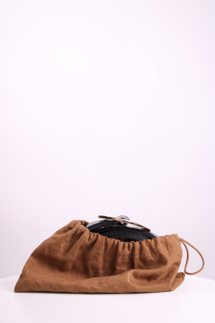 Gucci Heart Buckle Belt Gold/ Black 80.32