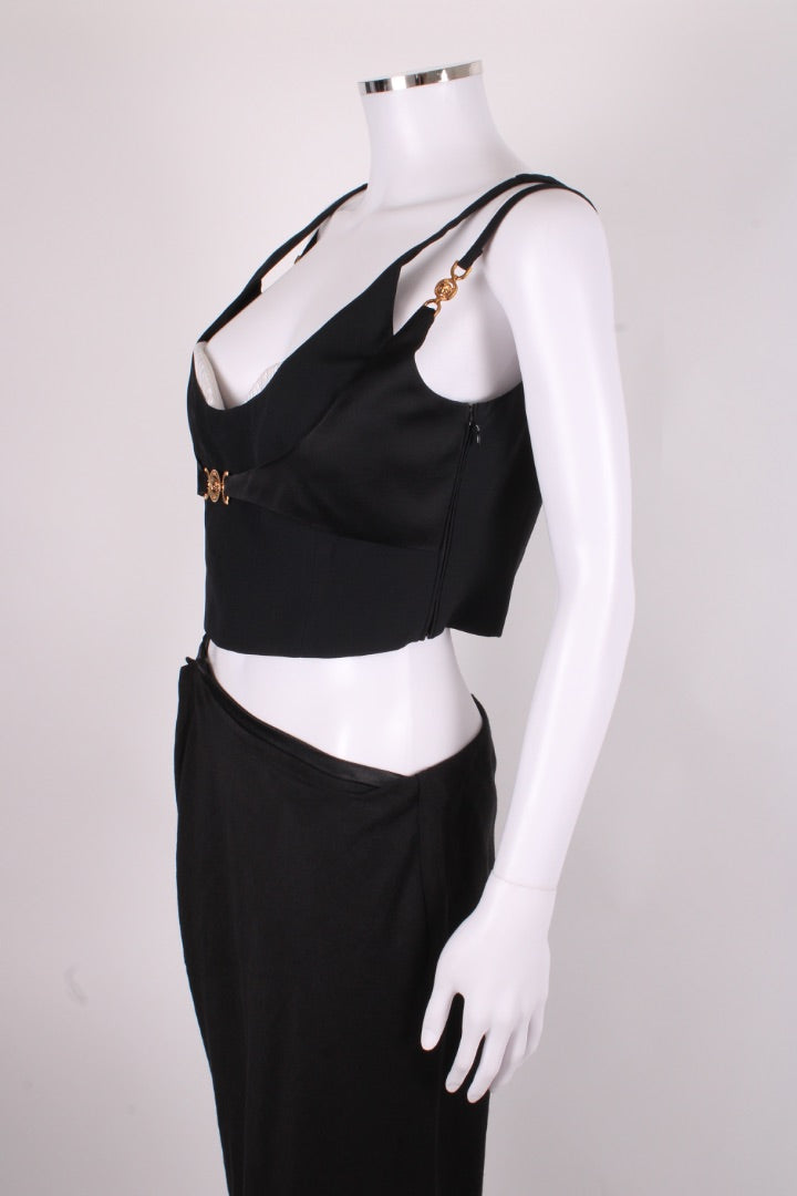 Versace Medusa Hardweare Crop Top Black 12