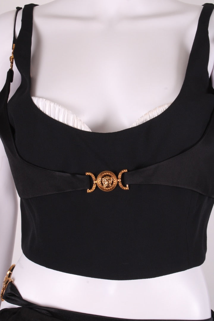 Versace Medusa Hardweare Crop Top Black 12