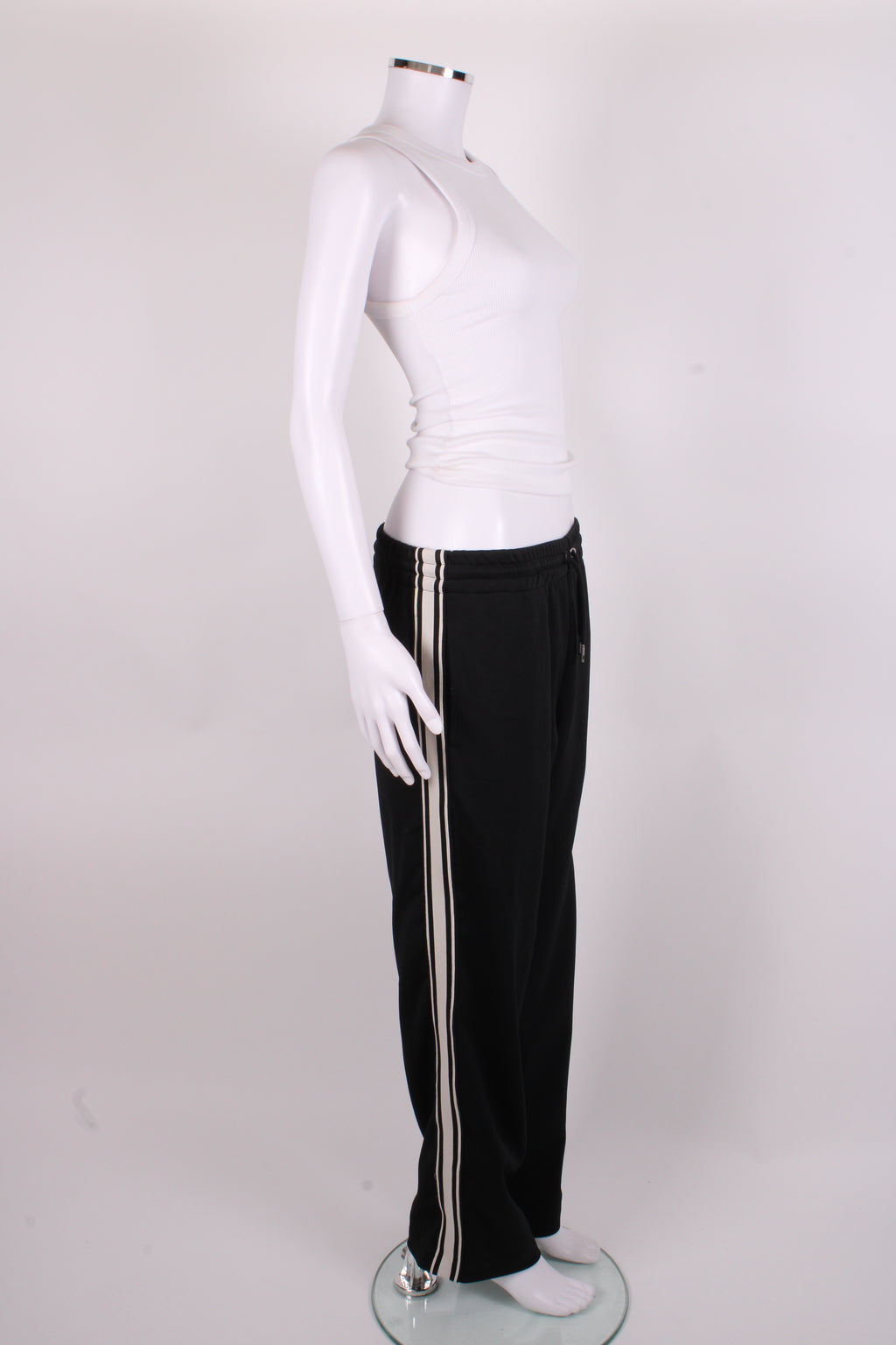 Celine Stripe Side Logo Joggers Black/ White XS