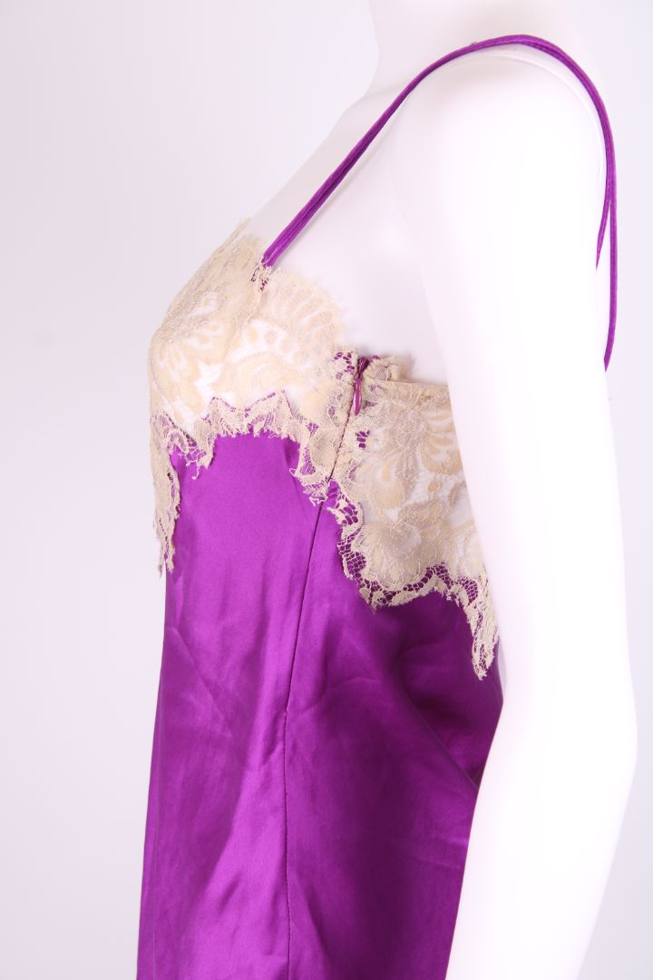 Dolce & Gabbana Lace Trim Camisole Purple/ Cream M