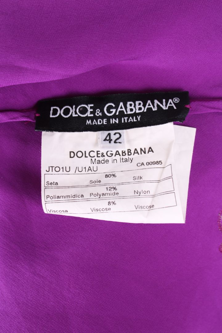Dolce & Gabbana Lace Trim Camisole Purple/ Cream M