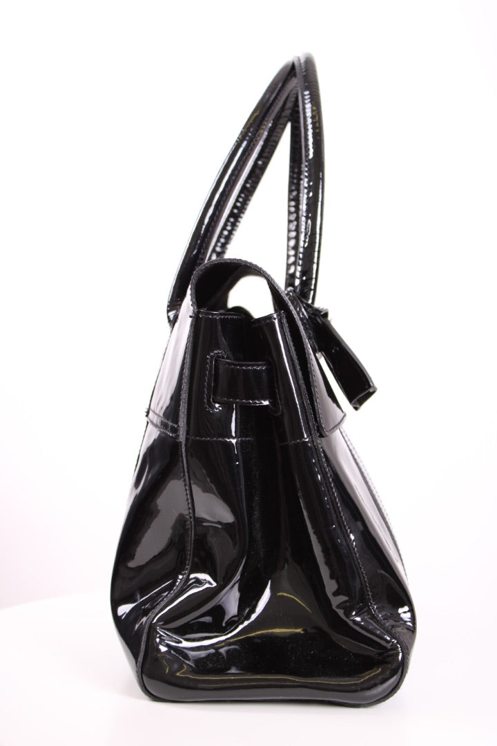 Mulberry Patent Bayswater Bag Black