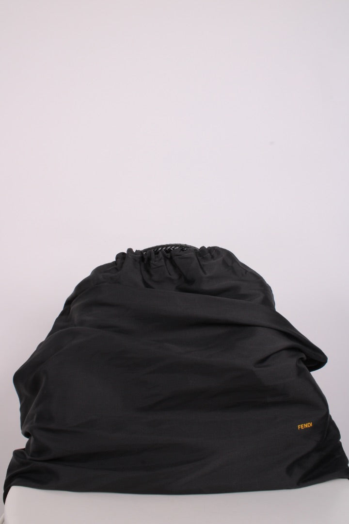 Fendi Crispe Vernice Spy Handbag Black