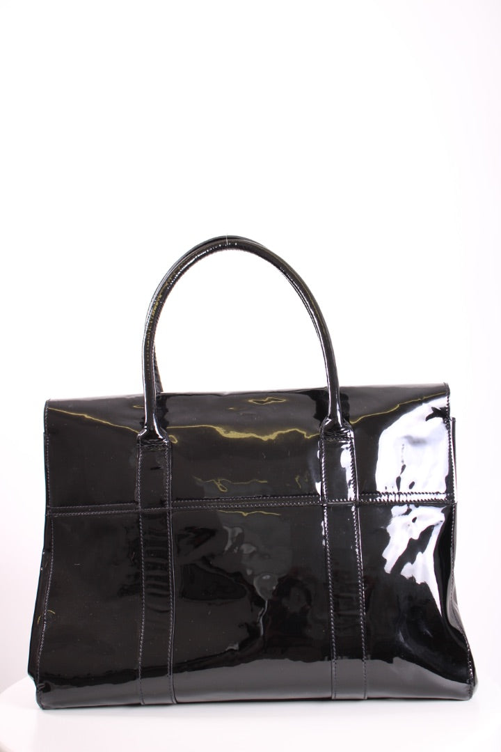 Mulberry Patent Bayswater Bag Black