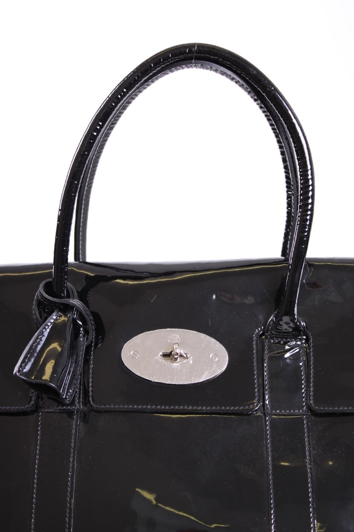 Mulberry Patent Bayswater Bag Black