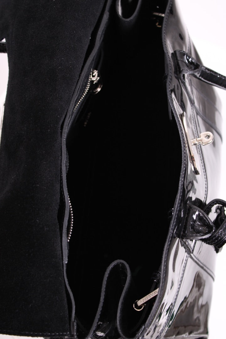 Mulberry Patent Bayswater Bag Black