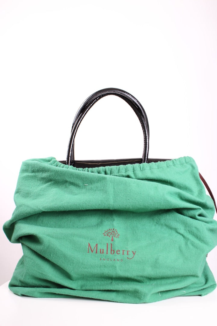 Mulberry Patent Bayswater Bag Black