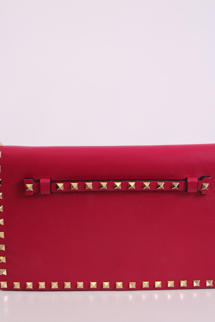 Valentino Rockstud Clutch Pink
