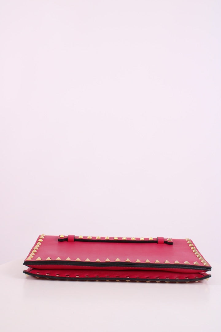 Valentino Rockstud Clutch Pink