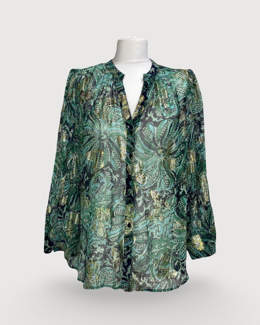 Green/gold BA&SH Blouse, M