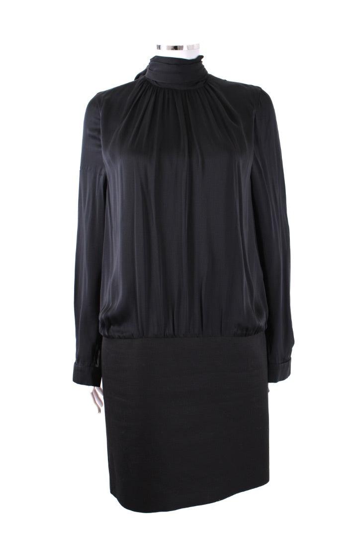 Mulberry L/S Pussy Bow Dress Black 10