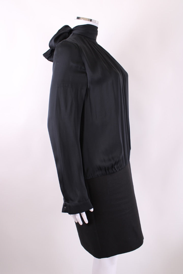 Mulberry L/S Pussy Bow Dress Black 10