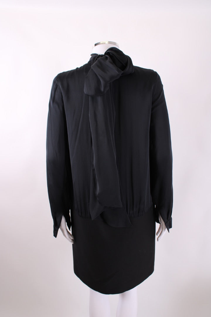 Mulberry L/S Pussy Bow Dress Black 10