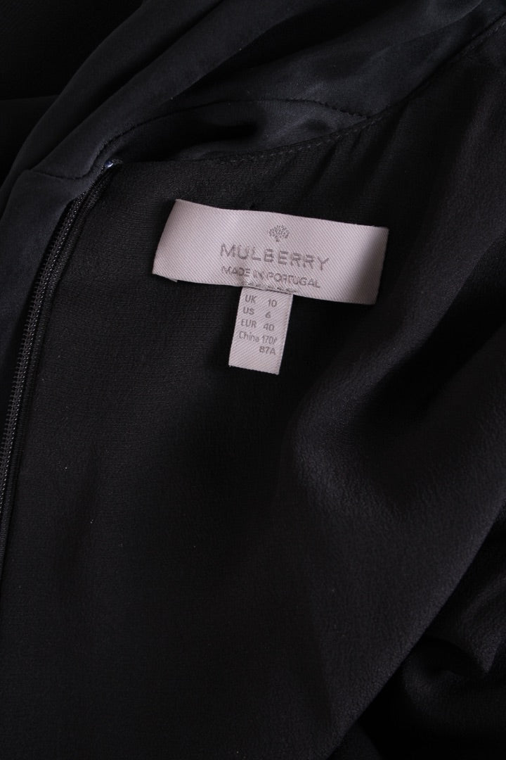 Mulberry L/S Pussy Bow Dress Black 10