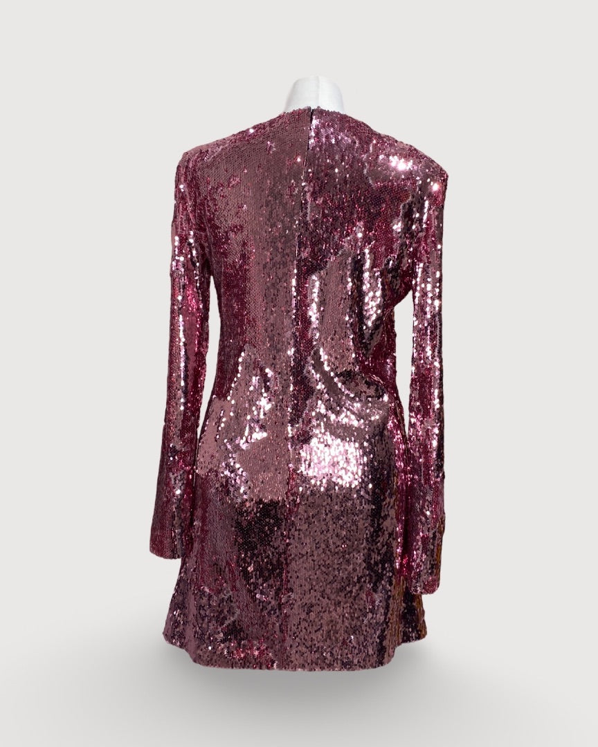 Pink Sequin Racil Dress, M