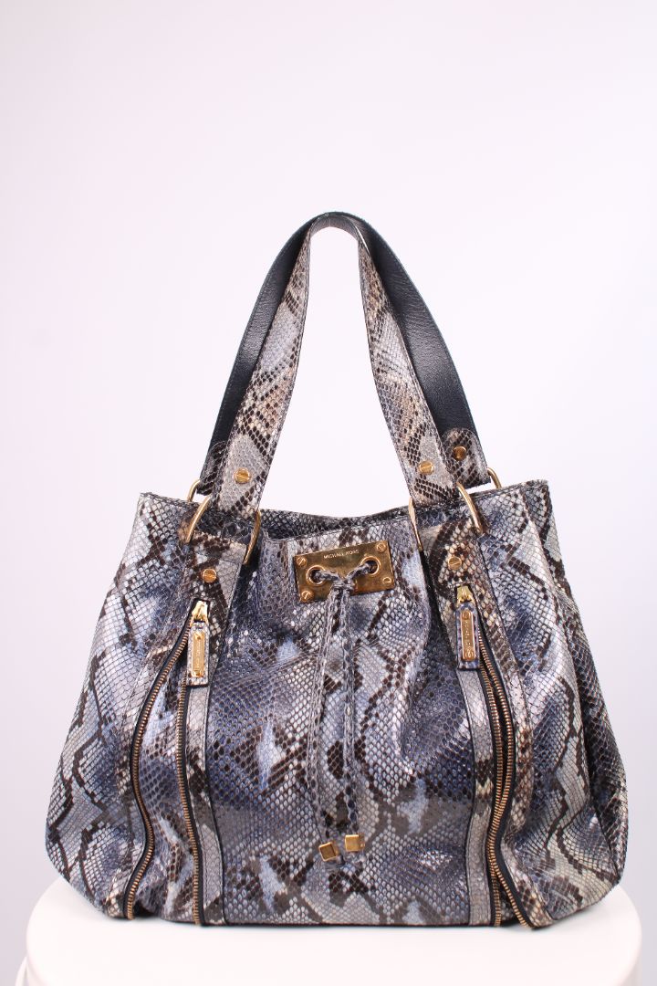 Michael Kors Python zip hobo handbag Blue