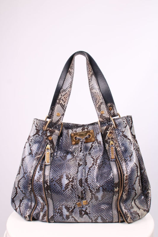 Michael Kors Python zip hobo handbag Blue