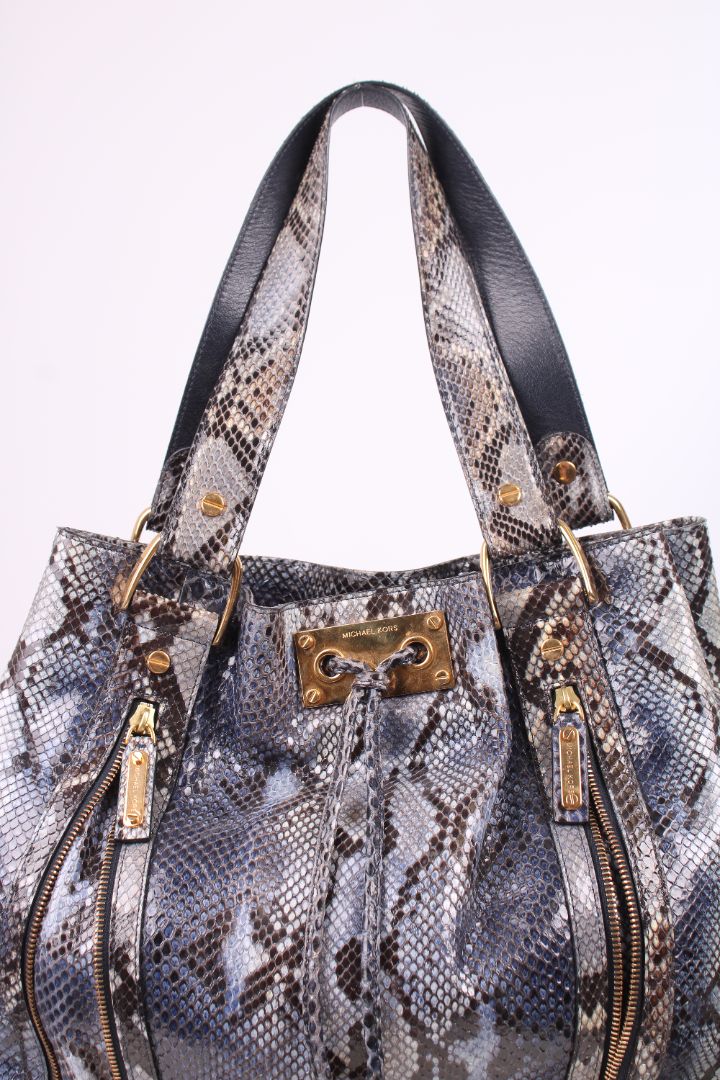Michael Kors Python zip hobo handbag Blue